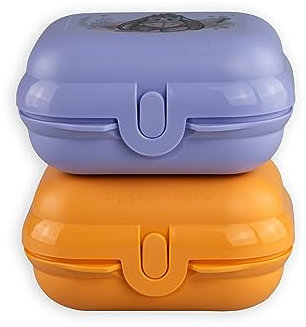 Tupperware (2 To Go Mini-Twin Größe 1 Winnie Pooh Flieder Esel + Orange Tigger (inkl. Orangenschäler)