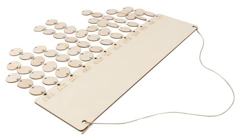 Operitacx Countdown Kalendertafel zum Befüllen mit 50 Waffeln Selbstgemacht Hängekalender für Festliche Erinnerung Umweltfreundlich und Sicher im Kunststoff Design