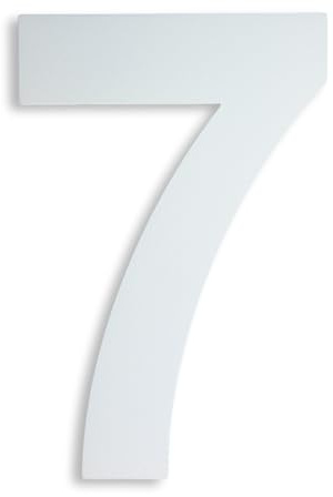 KTC-HOME - Numero civico di alta qualità bianco con materiale di montaggio - verniciato a polvere - Arial - Altezza 20 cm - RAL 9016 - Targa civica antiruggine e resistente alle intemperie - Numero