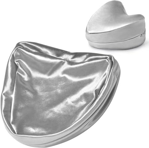 Zelimun Zelimun Kissenbezug für Knie, Ersatzkissen, Beinkissen, Herzbezug (grau), Bezug für Knie, Ersatzkissen, Beinkissen, Herzbezug (grau)