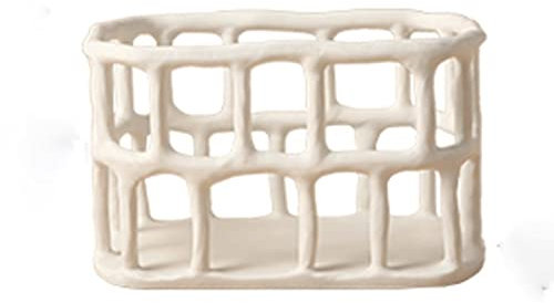 OQHAIR Plateau de décoration créatif en résine Creuse pour la Maison, Le Salon, Le Porche, Le Bureau, l'assiette de Fruits, Le Bol de Bonbons, l'ameublement, l'artisanat (Couleur : Blanc)