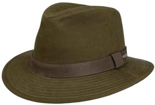 Stetson Waxed Traveller Stoffhut Ledergarnitur Herren Sommer Winter