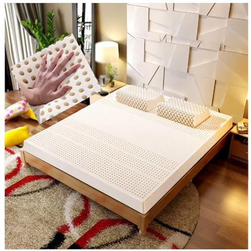 Natur-Latex Matratze,Kompression Und Keine Verformung, Wabenporenbelüftung, Weich Und Bequem,Naturkautschuk Matratze,3INX62inX79in