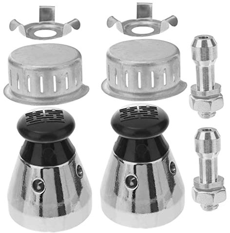 CATIEBYE Pressure Cooker Relief Valve Set Jigger Valve Aluminum Alloy 8-Piece Kit Including 2 Pipes and for Home Cooking