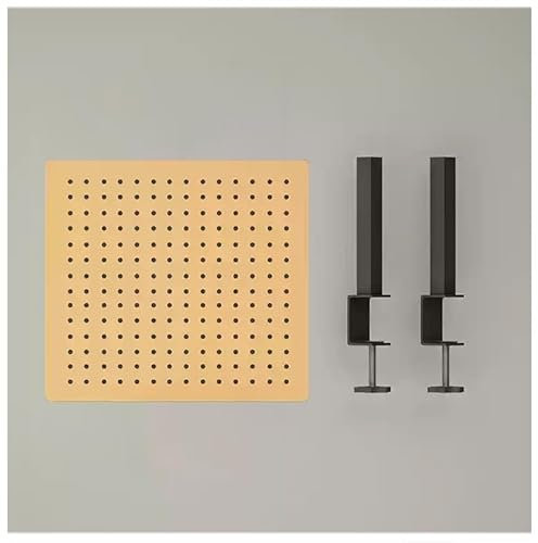 ZBJDX Panneau Perforé De Bureau À Pince, Panneau De Suspension À Pince pour Bureau, Étagère De Rangement De Bureau en Métal, Rallonge De Bureau Réglable en Hauteur sans Perçage,Orange,Medium