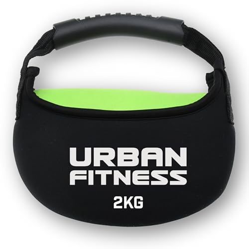 Urban Fitness Kugelhantel aus Stoff, weicher Gummigriff, bodensicheres Design, Neopren, sandgefüllte Gewichte, Kraft, Ausdauer, Heim-Fitnesstraining