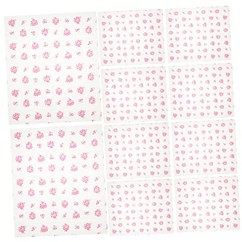 Cabilock Papier Sulfurisé pour Emballage Sandwich et Hamburger, Feuilles Imprimées Roses, 50 Pcs, Papier Alimentaire Anti-adhérent, Protection L'huile, Usage la Cuisine et Restauration Rapide