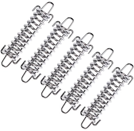 BESPORTBLE Hebilla de Resorte de Acero Inoxidable Alta Elasticidad y Tensión Efectiva 5 Piezas para Tienda de Campaña para Camping al Aire Libre
