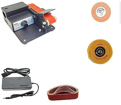 EDEDE Máquina pulidora, lijadora Orbital Multifuncional hogar eléctrico DIY Escritorio Mini cinturón máquina Mini Amoladora de ángulo Fijo artefacto de Pulido para lijar, pulir(795 Set2)