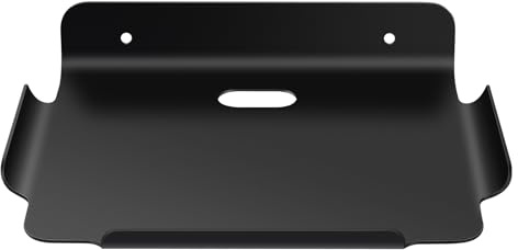 BAYWEEY 8 Floating Shelves, Metal Wall Shelf for Wall Storage, for Smart Home, Speakers, Internet Router, Security Camera, for Bedroom, Bathroom, and Living Room (Black)