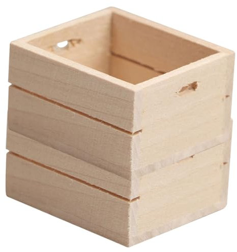 YARNOW 2pcs Miniature Vegetable Baskets Realistic Mini Wood Fruit Baskets Chic Micro Landscape Decor for Dollhouse and Diy Crafts