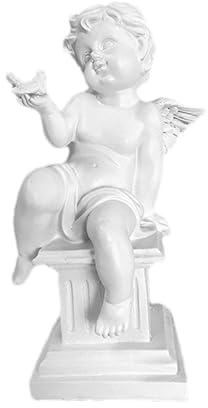 Generisch Engel Figuren Dekorationen Engel Statuen,Höhe 21.5-26cm,weiße Harz Figur,für Friedhof Deko Und Haus,Gartendekoration,Grab Deko,Hochzeiten,Weihnachten Und Mehr