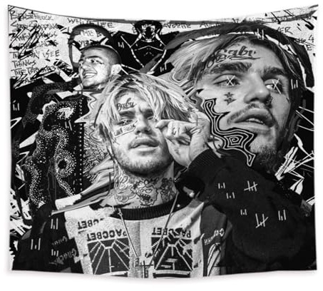 HCDZF Lil Peep Wandteppich Wandbehang Mode Kunst Böhmisch Wind Hippie Schlafzimmer Dekor,150X100CM