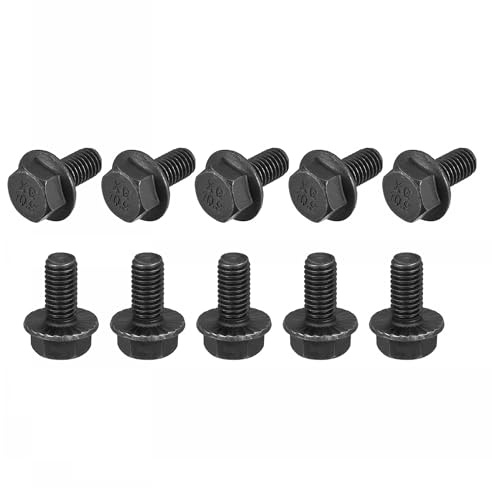TA-VIGOR M8-1.25 x 16mm Hex Head Serrated Flange Bolts, 10.9 Grade Carbon Steel Flanged Hex Bolts, Heavy Duty Screws for Construction and Machinery, 20Pcs