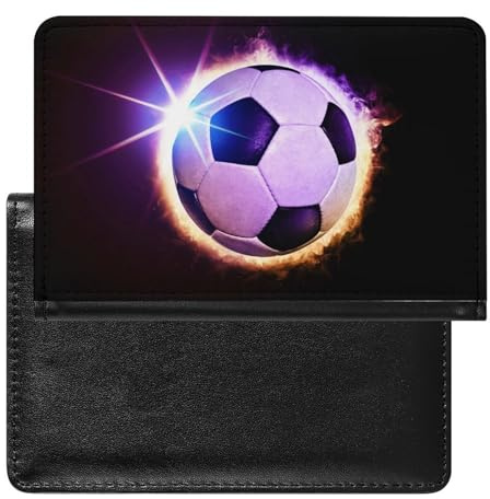 NYKVTG Reisepass Hülle Fußball Passhülle Reisepassetui Reisezubehör Passport Holder Für Damen Herren