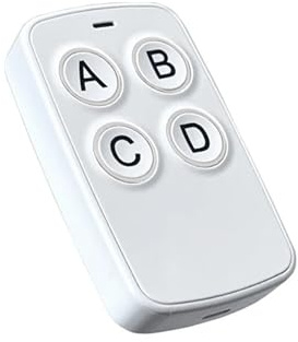 Gate Opener Remote, Universal Garage Door RF Remote Control Duplicator 280-868MHz Code Grabber Clone 433.92MHz Gate Key,Remote Transmitter(WHITE)