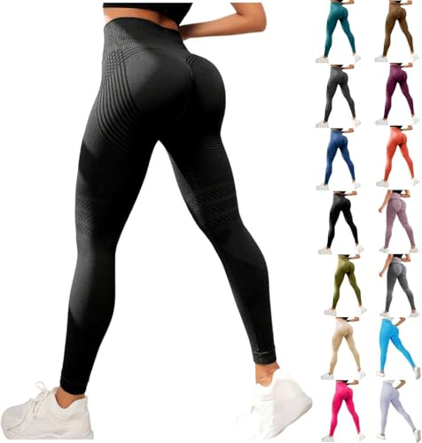 Leggings 3D Anti Cellulite, Legging Anti Cellulite à Compression - Minceur Taille Haute sans Couture Yoga Fitness Pantalon Sport
