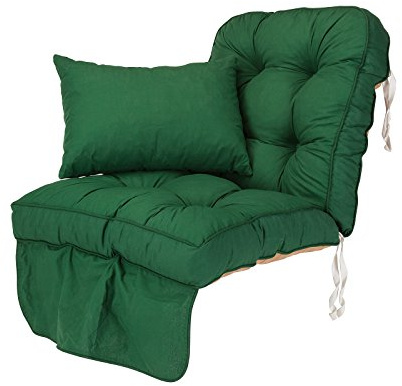 Alfresia Classic Swing Seat Replacement Cushion with Scatter Cushion | Shredded foam filling with matching buttons and complementary piping