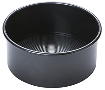 Circulon Ultimum Round Loose Bottom Cake Tin - 8 Inch Cake Tin Non Stick, Freezer & Dishwasher Safe Carbon Steel Bakeware, Black