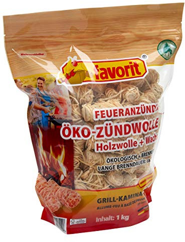 Favorit Anzündwolle für Kamin, 64 Stück, Anzünder, Ofenanzünder, Kohleanzünder, Anzündwürfel – 1219, beige