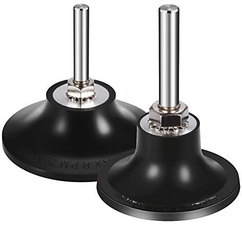 Roloc Lot de 2 mandrins porte-disques de 2 à 7,6 cm avec tige de 6,35 mm, pour disques de ponçage et de polissage, outils rotatifs, meuleuse, perceuse, charpentier, polissoir