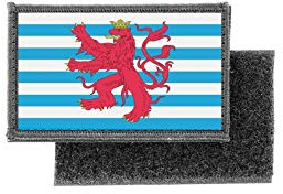 Aufnäher patch aufbügler gedruckt flagge fahne luxemburg r2