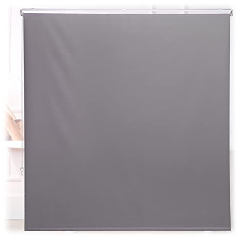 Relaxdays Duschrollo, 160x240 cm, Seilzugrollo für Dusche & Badewanne, Decke & Fenster, Badrollo wasserabweisend, grau
