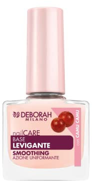 Deborah Milano - Smalto Trattamento Base Levigante, con Bacche di Camu Camu, Azione Protettiva e Rigenerante, Leviga e Illumina la Superficie Ungueale, 8.5 ml