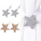 Abrazaderas para Cortinas Clip, 4 Piezas Alzapaños Magnéticos de Metal, Estrellas Hebilla Magnética Cortinas, para Decoración de Soporte de Cortina de Ventana de Oficina Interior