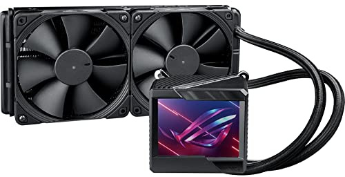 ASUS ROG Ryujin II 240 RGB all-in-one liquid CPU cooler 240mm Radiator (3.5color LCD, embedded pump fan and 2xNoctua iPPC 2000 PWM 120mm radiator fans, compatible with Intel LGA1700,1200 &AM4 socket)
