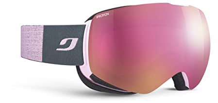 Julbo Moonlight Schneebrille, Rahmen rosa/grau, Spectron 3 Linse rosa mit blauem Spiegel