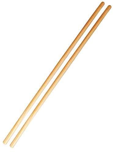 EDS Wooden Broom Handle 4ft (48 inches) Long x 15/16 (23/24mm) Diameter Mop and Broomstick Pole (Pack of 2)
