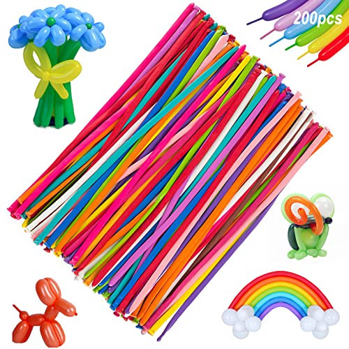 200 palloncini lunghi magici colorati da modellare Per matrimoni, compleanni, feste di compleanno per bambini Colori misti