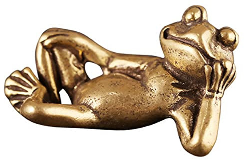 Warmhm Frosch-Ornamente Messing- Schildkröten-Statue Vintage Wohnkultur Frosch- -Skulptur Ochsen-Skulptur Vintage-Ornament-Figur Messing-Ornament Sonstiges Goldenes Auto