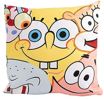 Spongebob Schwammkopf Kissen – Allover - Dekokissen Sitzkissen 30 x 30cm