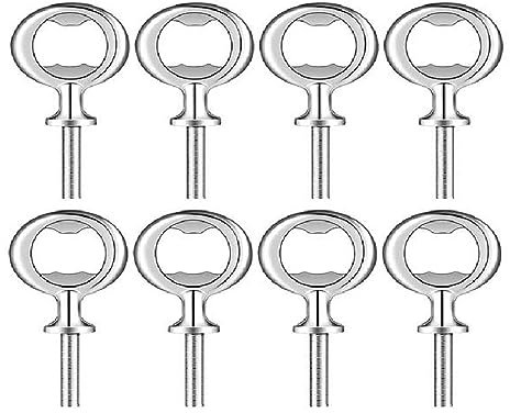 lopituwe 8pack/lot Metal Bottle Openers For Wood Turning for Built To Last With Electroplating Blank Bottle Openers