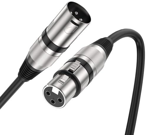 MOSWAG Cable XLR Balanceado Microfono Macho a Hembra Canon DMX para Micrófono Amplificador Altavoz Grabadora Equipo de Sonido Mesa de Mezclas Sistema PA