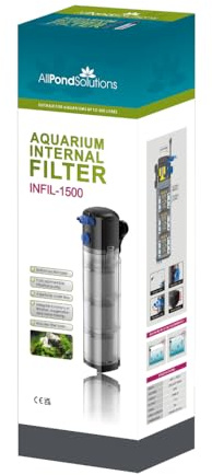 allpondsolutions Fish Tank Filter, INFIL-1500 Internal Aquarium Water Filter for Small Coldwater or Tropical Aquariums for Tanks Up to 300 Litres - Bottom Suction