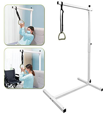 Mybow Trapeze Bar for Bed Mobility Aids, Bedside Pull Up Bar, Bed Lift for Elderly Seniors Transfer Rail, Medical Trapeze for Hospital Bed Standing Helper, Handicap Bariatric Bed Handle
