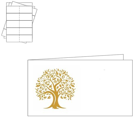 arkamii 60 Kärtchen für Kommunion, Baum des Lebens (60, 9001)