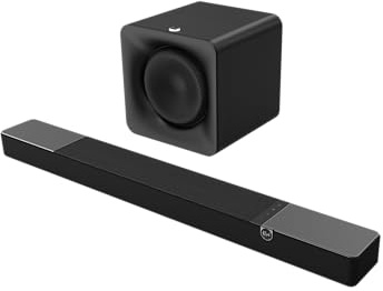 Klipsch Flexus Sound System: CORE 200 Sound Bar, 10 SUB 100 Subwoofer, Powered by Onkyo with Bluetooth, Dolby Atmos and Custom Tuned Bass - Black