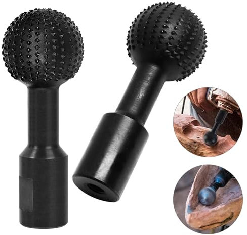 Kugelfräser Holz Schnitzen 14mm, 2 Stück Wood Shaper Kugel, Kugelmeißel Holzfräser, Kugelmeißel Feilenschleifköpfe, Kugelmeißel Schnitzen Schleifköpfe, Schleifkugel für 115/125 mm Winkelschleife