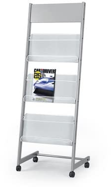 HAVVMK Zeitungsständer, Zeitschriftenständer Zeitungsständer Zeitschriftenständer Informationsständer Zeitungsständer Metall Eisenboden Mobiler Werbeständer Zeitschriftenaufbewahrungsstän