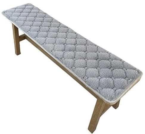 LIUYUYOUGO Gartenbank Auflage,Bankkissen Für Draußen 2/3 Sitzer Rhombisch Weiches Flanell Sitzkissen Für Draußen Mit Rutschfesten Riemen Rechteckige Sitzpolsterauflage Für Garten Terrasse Drinn