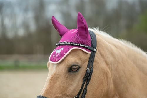 HKM Polly Fliegenhaube, Magenta, Pony
