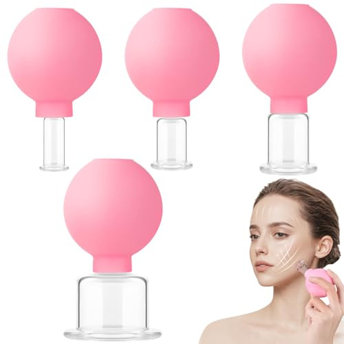 Conjunto de terapia de vapor de 4 piezas Conjunto de ventosas de vaso de vaso de vaso de vaso, masaje de vegidumbre al vacío Terapia de vegetación para el cuerpo del brazo de la pierna del hombro del