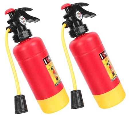 Milisten 2pcs Fire Extinguisher Toys Water Squirter for Boys and Girls Summer Beach Play Realistic Fighting Cosplay Props Educational Outdoor Water Toys