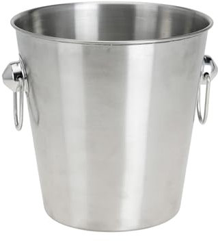 mucHome Sektkühler Ø 20,5cm klassischer Sektkübel aus Edelstahl - Weinkühler Eiskübel Sekteimer für Sekt, Champagner, Wein Flaschenkühler für Eiswürfel Getränkekühler