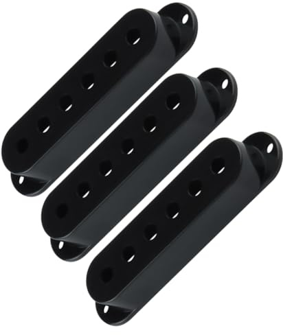 PartyKindom 3 pièces Coffret pour Micros de Guitare Électrique Couverture Plastique Noir pour Guitare à Simple Accessoire Indispensable
