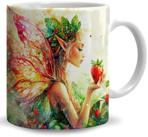 Personalised Tea Mugs Fairy Fairy Lover Drinking Cups Multicoloured Tea Cups for Friend Men 330ml